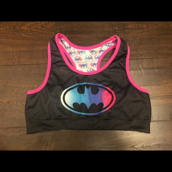 Batman Other - Girls Reversible Batman Logo Sports Bra